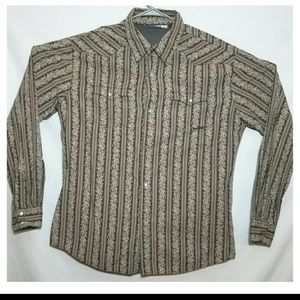 Hurley Brown & Gray Floral Shirt Size XL